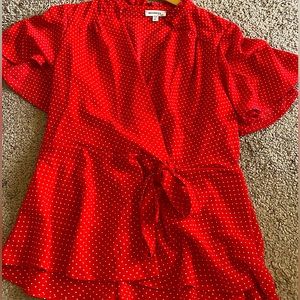 Red Poka Dot Blouse!